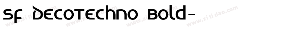 SF DecoTechno Bold字体转换